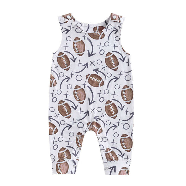 Toddler Baseball Print Sleeveless Tank Top Bodysuit