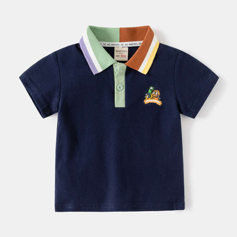 Lapel Short Sleeve for Boys