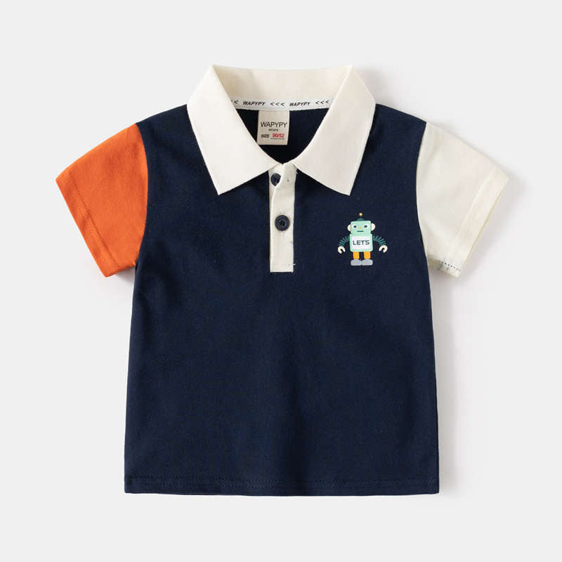 Lapel Cartoon Baby Top