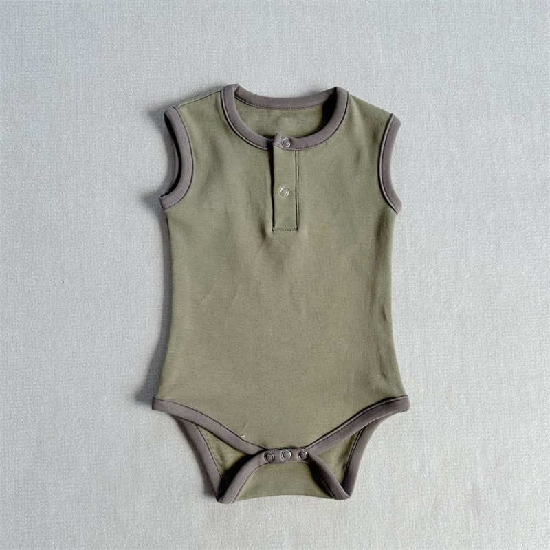 Multi-colored Sleeveless Vest Crawl Suit Baby