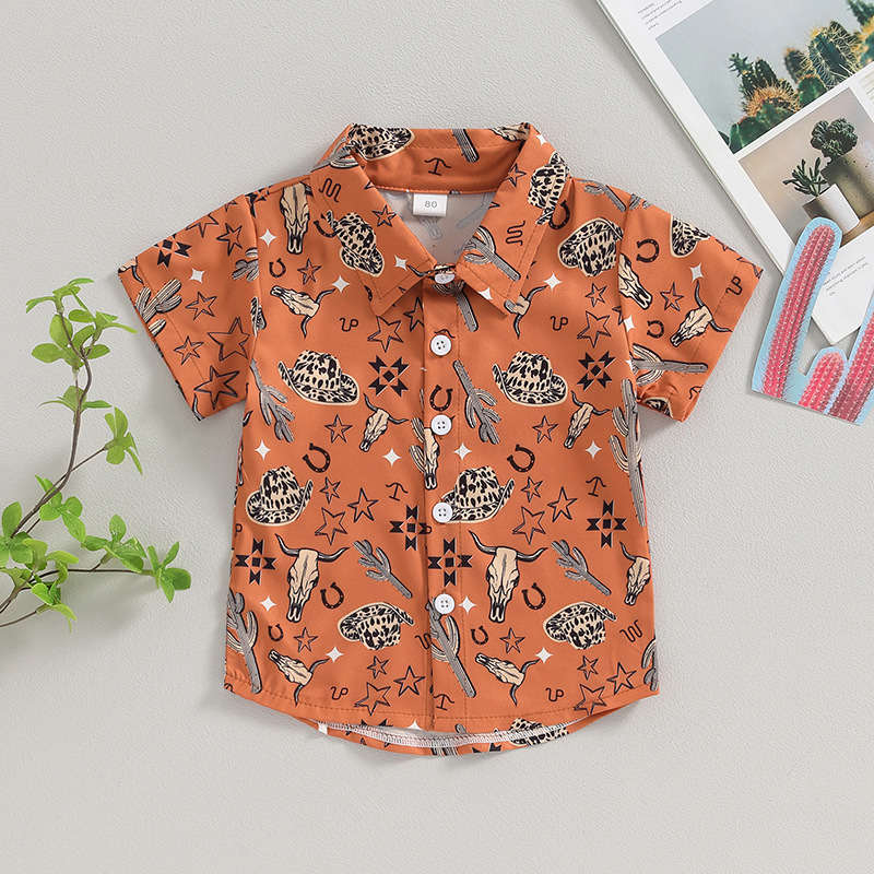 Cactus Short-sleeved Shirt for Kids