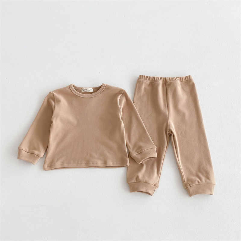 Children's Solid Color Home Wear Suit