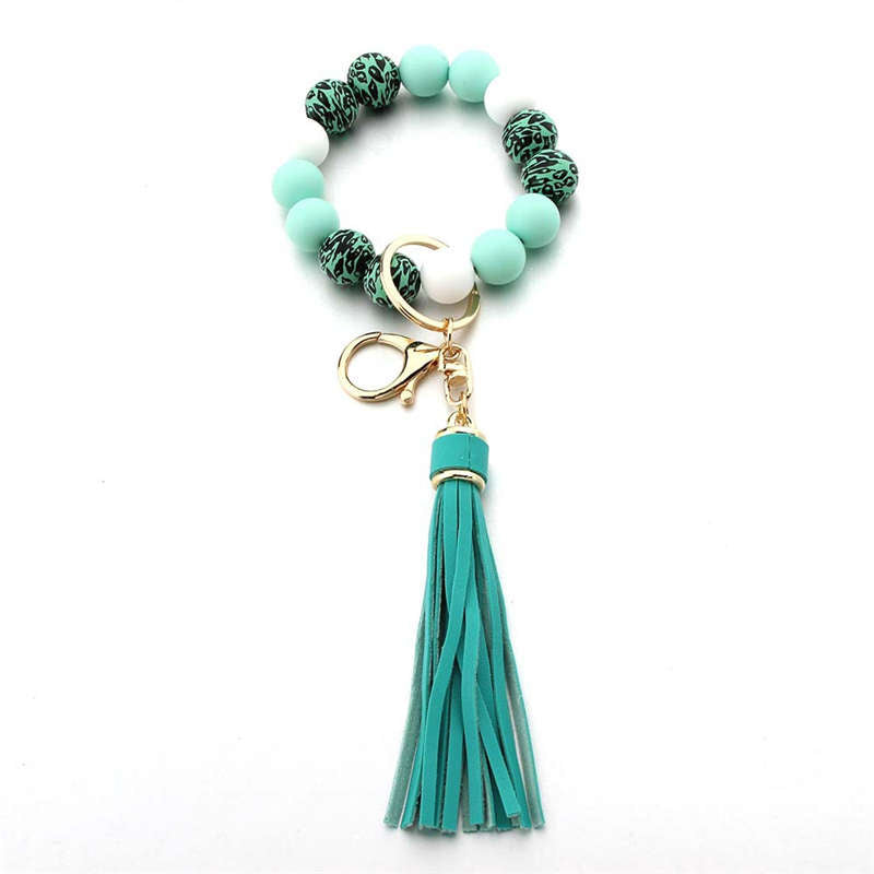 Beaded Keychain with Tassel Bohemian Wrist Keychain for Women