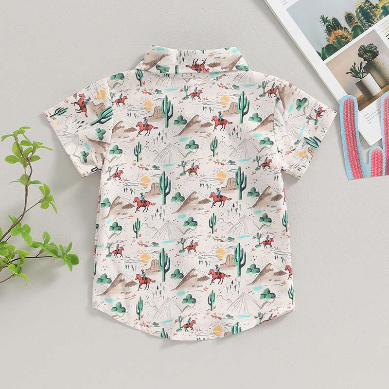 Cactus Short-sleeved Shirt for Kids