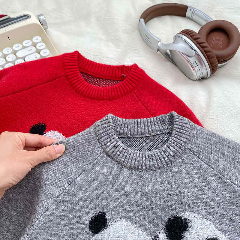 Cartoon Panda Knitted Children's Sweater