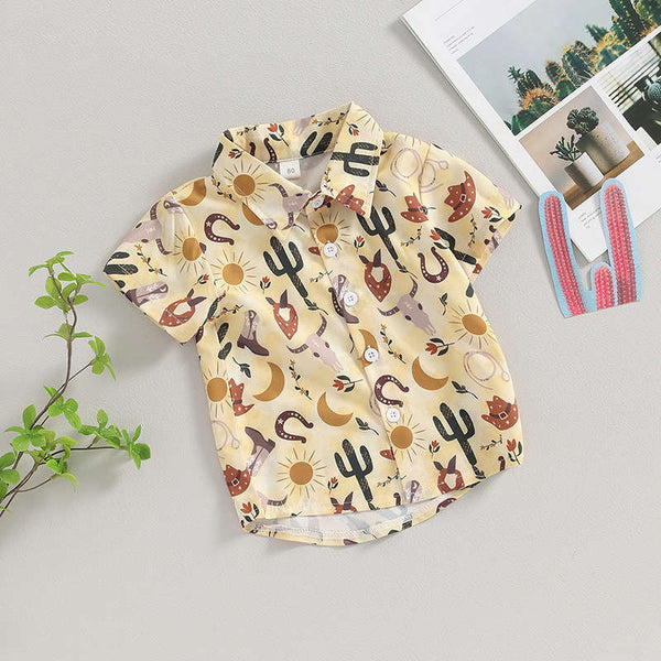 Cactus Short-sleeved Shirt for Kids