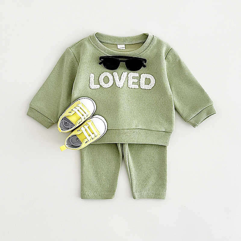 Children's Waffle Two Piece Sweatshirt Suit