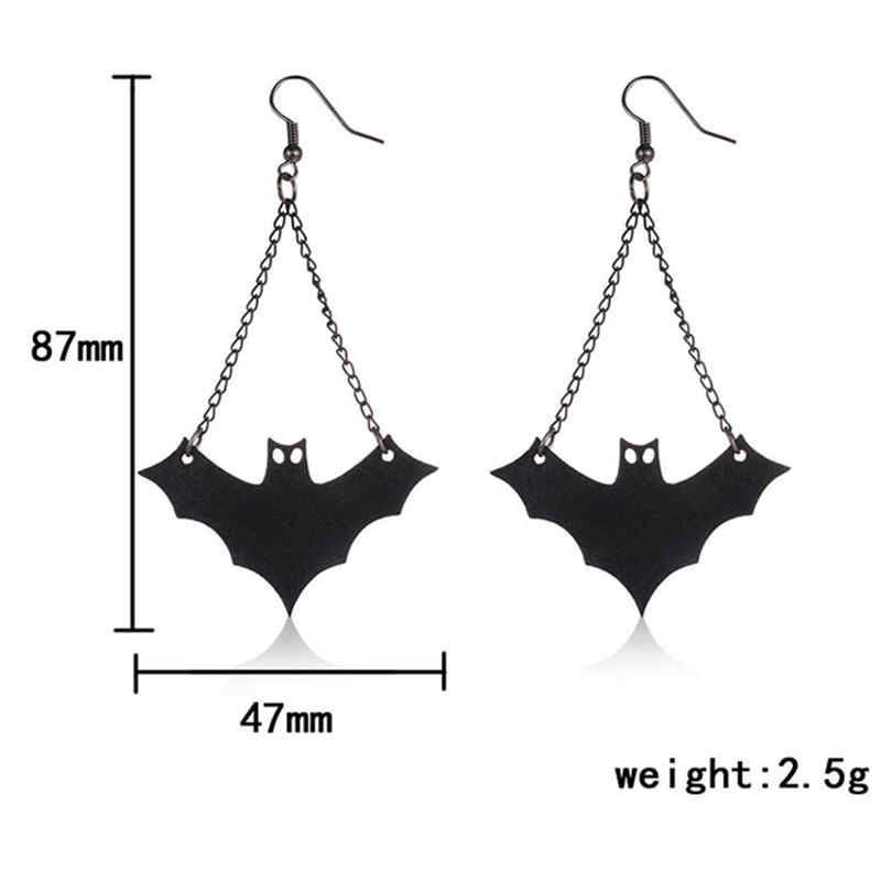 Long Tassel Halloween Bat Earrings