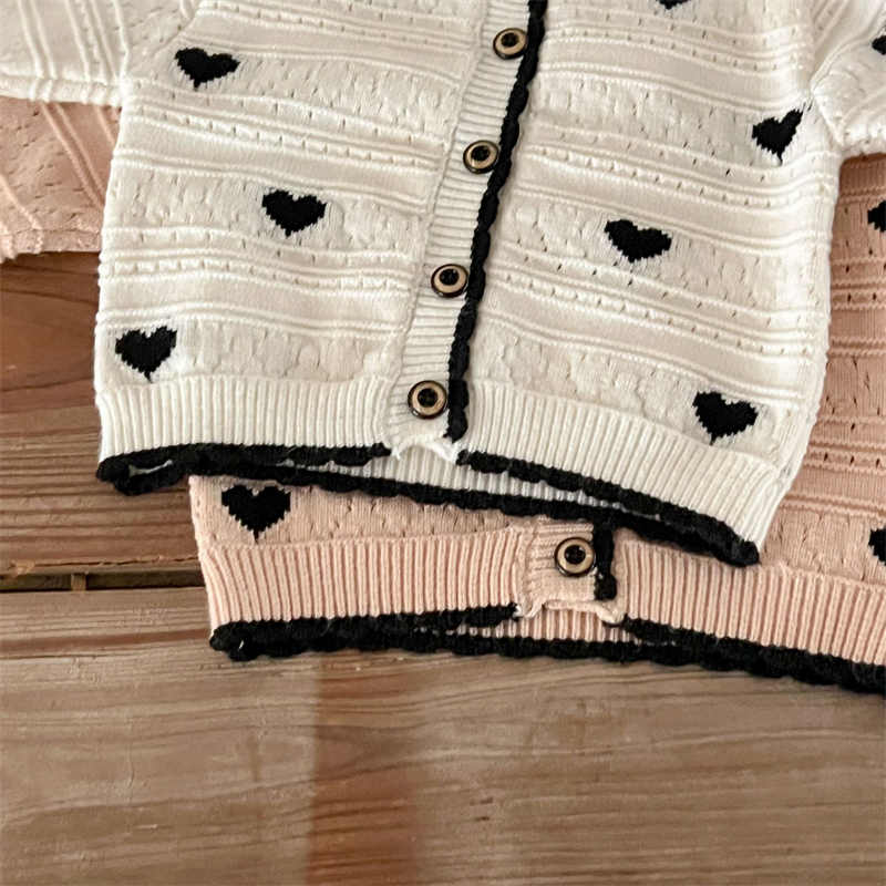 Girls Heart Shaped Knitted Sweater