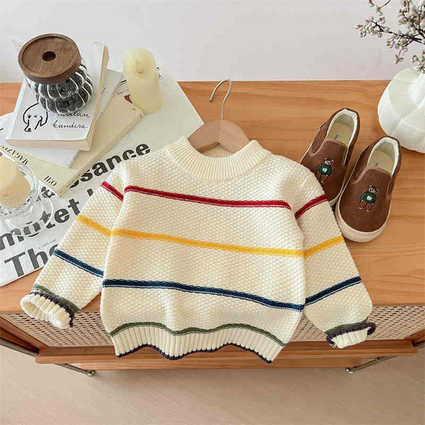 Boys Striped Knitted Sweater