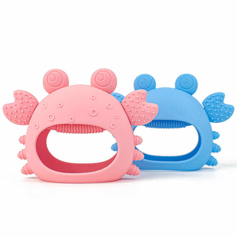 Crab Shape Infant Silicone Teether Chew Toy