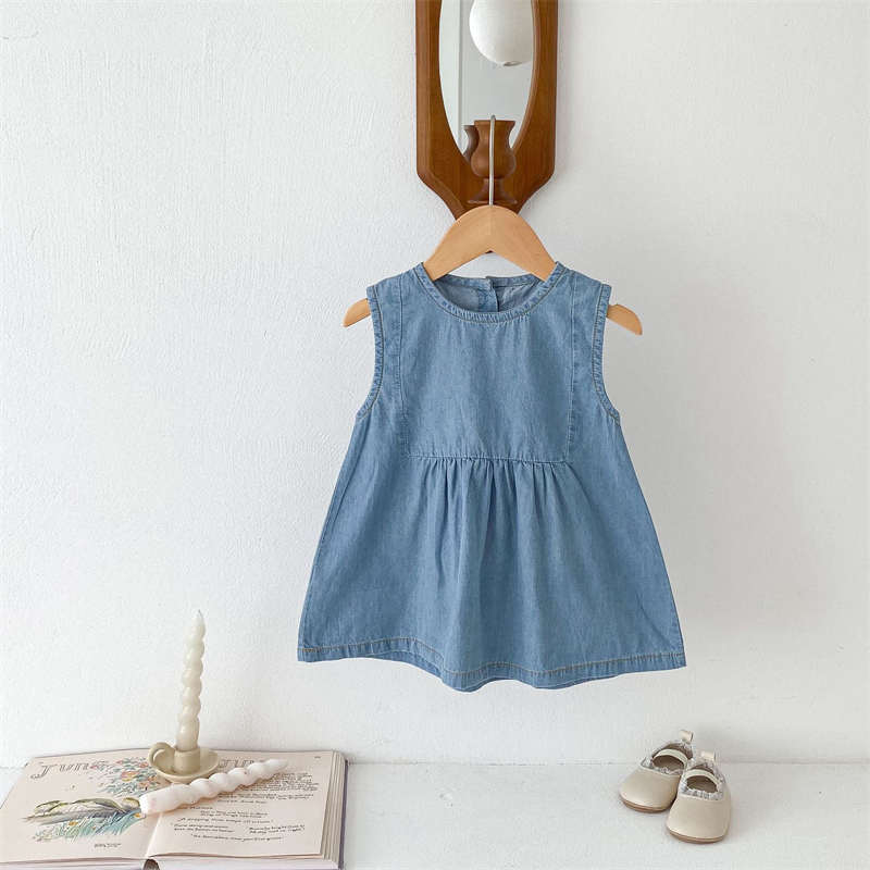 Baby Denim Dress Soft Denim Crawl Suit