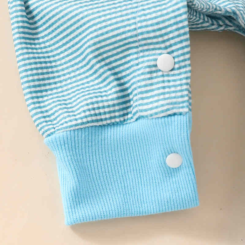 Waffle Stripe Golf Embroidery Baby Bodysuit