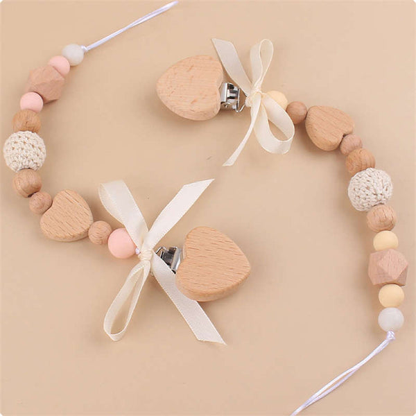 New Style Infant Handmade Bow Pacifier Chain