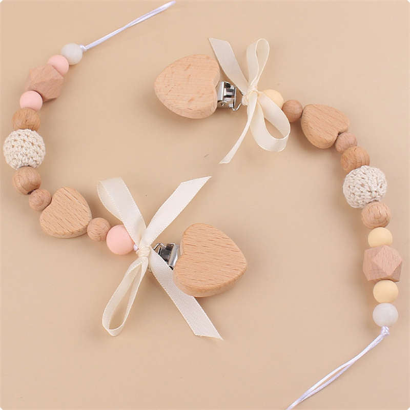 New Style Infant Handmade Bow Pacifier Chain