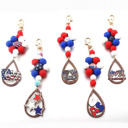 USA Patriotic Wristlet Keychain