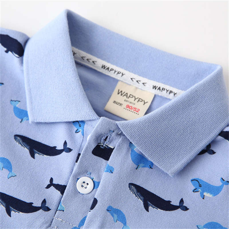 Whale Print Short Sleeve T-shirt for Kids