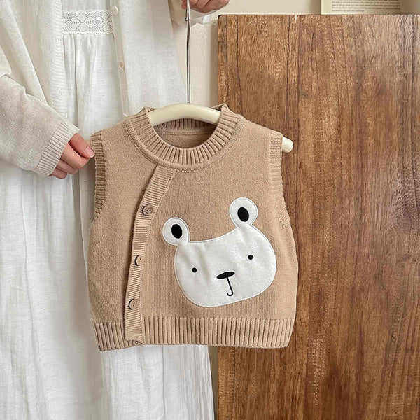 Kids Cartoon Vest Sweater