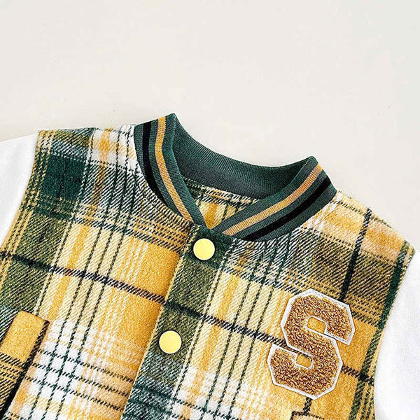 Boys and Girls Plaid Baseball Uniforms