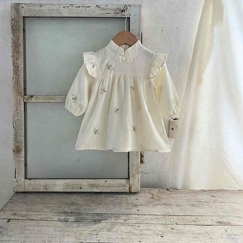 Small Flower Embroidery Baby Girl Skirt