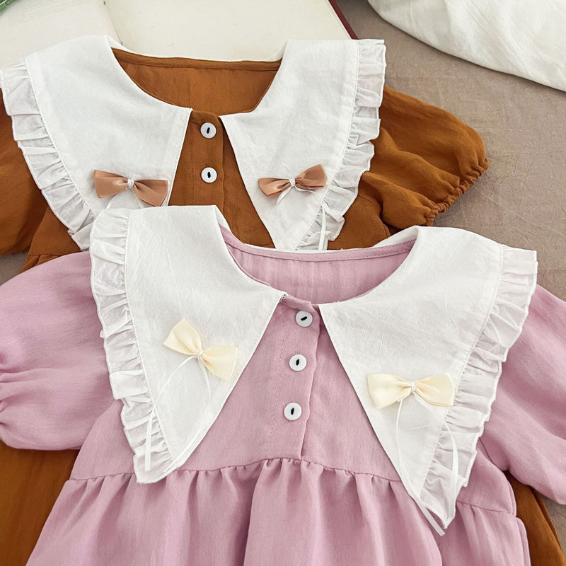 Girls Doll Collar Princess Dress