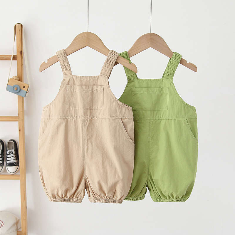 Green Ankle Overalls Kids Pants