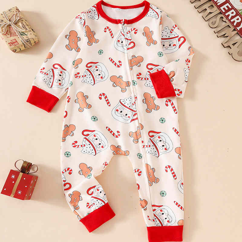 Christmas Print Baby Bodysuit