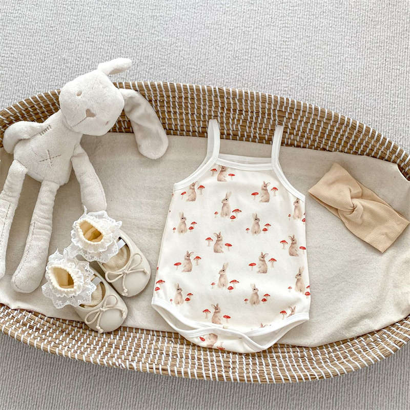 Baby Onesie Polka Dot Rabbit Halter