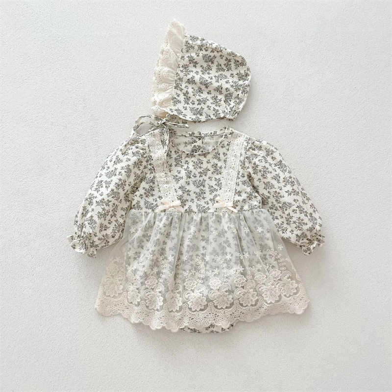 Baby Lace Floral Romper Princess Dress