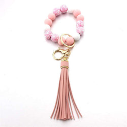 Beaded Keychain with Tassel Bohemian Wrist Keychain for Women