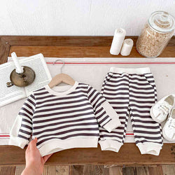 Striped Long-sleeved Kids Suit