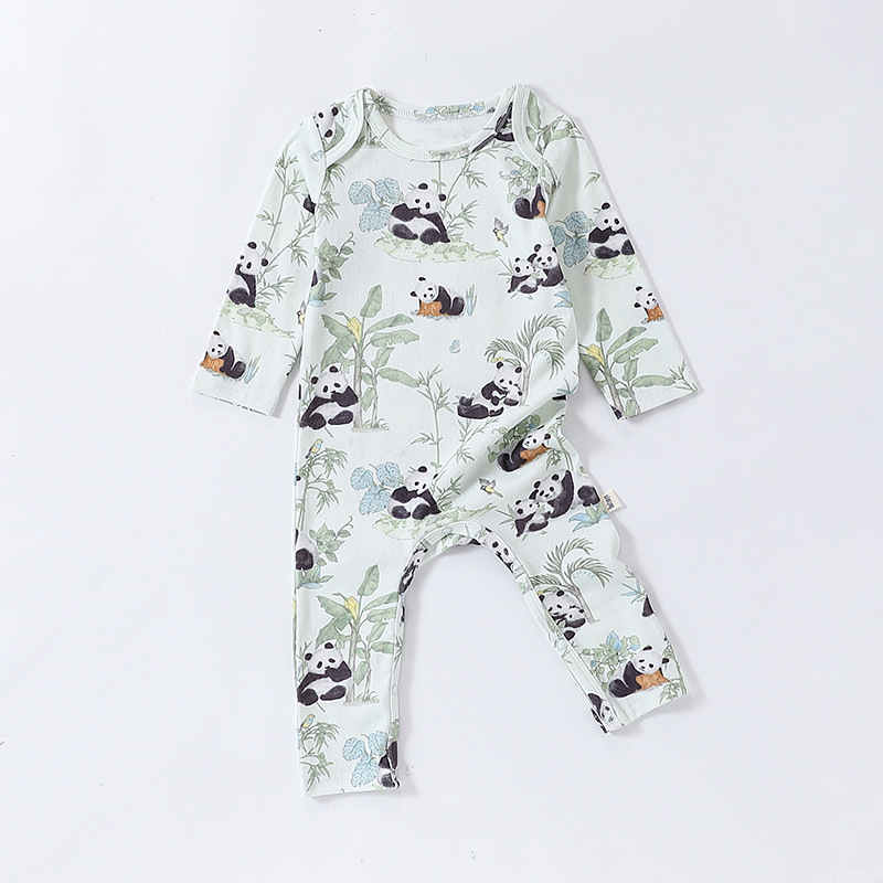 Newborn Panda Animal Print Romper