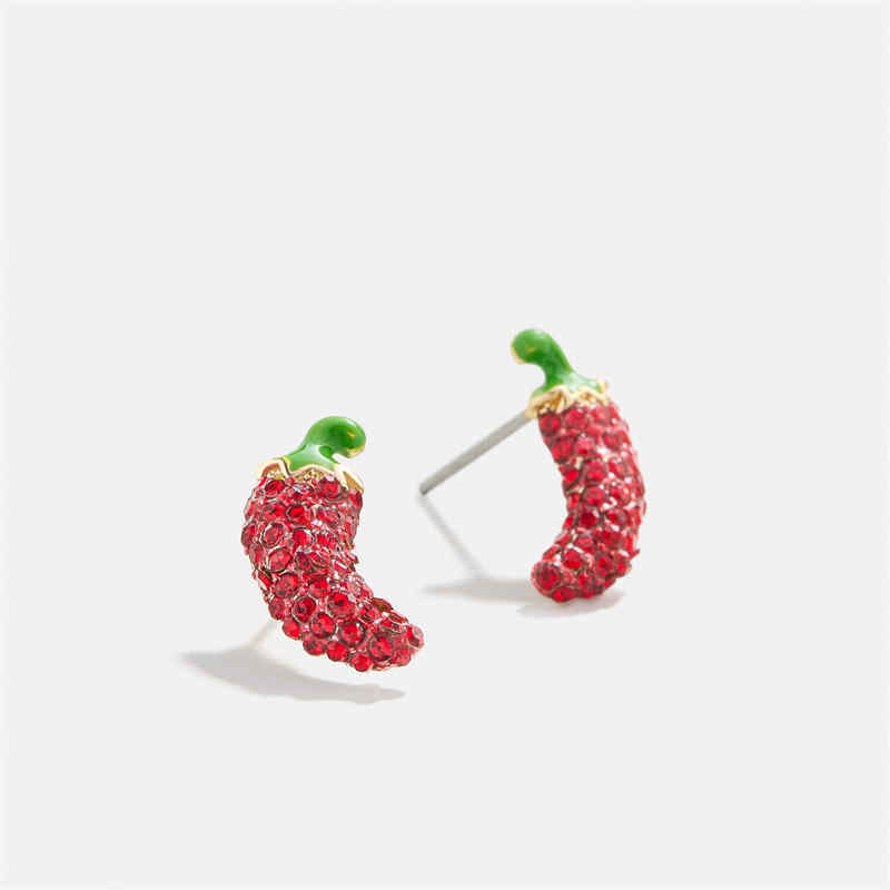 Flash Brick Fruit Stud Earrings - Watermelon Cherries