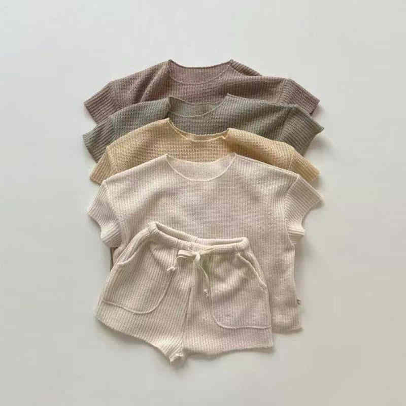 Infant and Toddler Short-sleeved Two-piece Suit