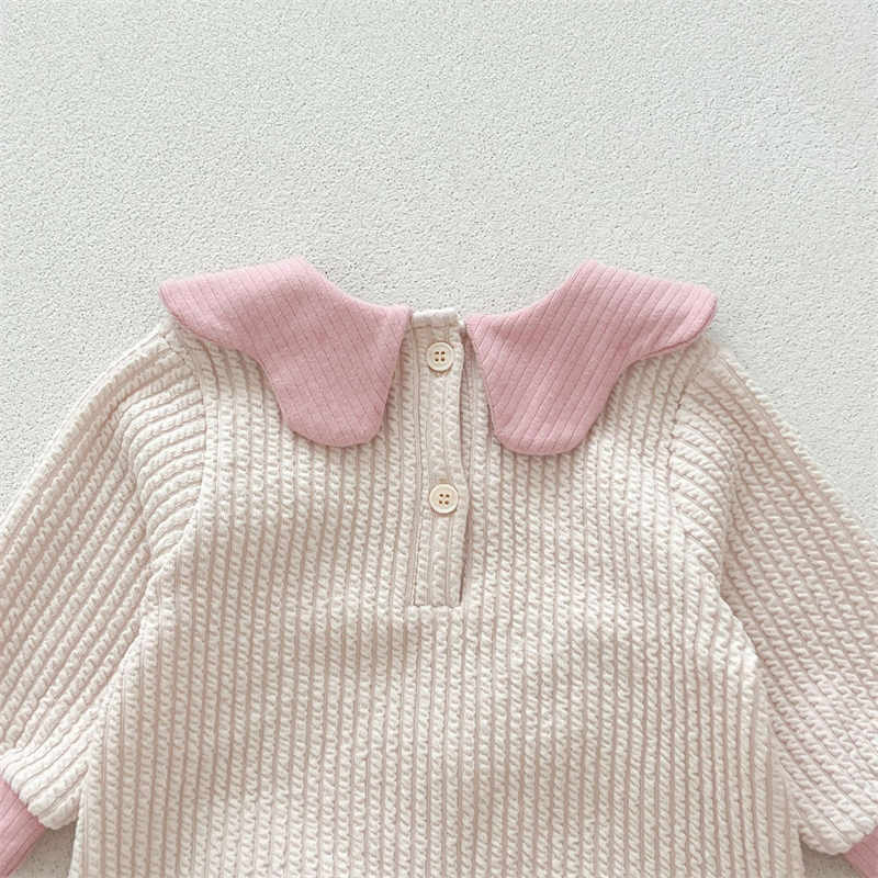 Color Block Long Sleeve Baby Bodysuit