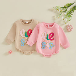 Newborn Round Neck Long Sleeve Triangle Romper