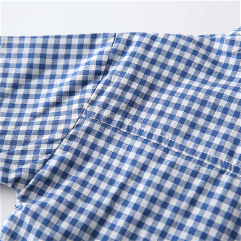 Plaid Short-sleeved Shirt for Kids