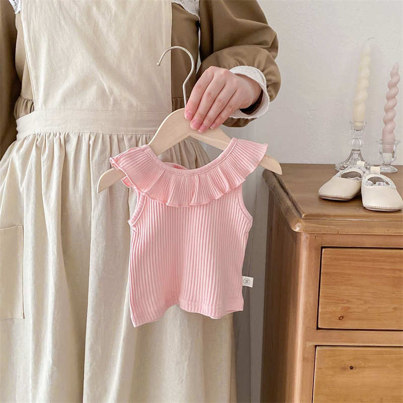 Threaded Sleeveless Round Neck Blouse for Girls