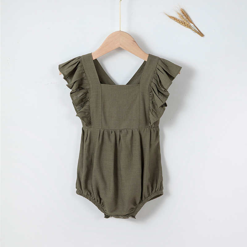 Little Flying Sleeve Triangle Crawl Suit