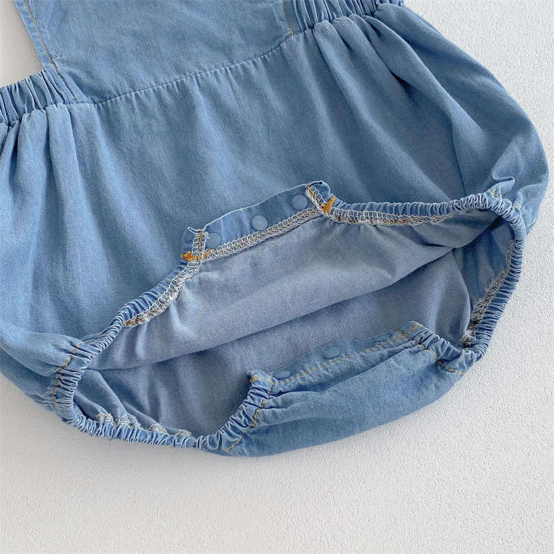 Baby Denim Dress Soft Denim Crawl Suit