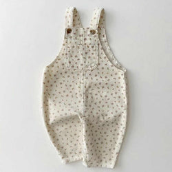 Children's Floral Denim Overalls