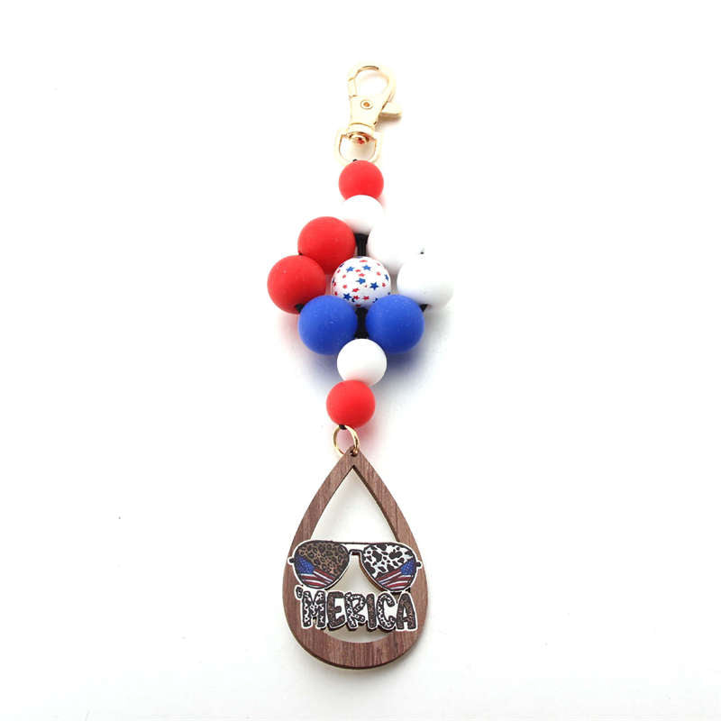 USA Patriotic Wristlet Keychain