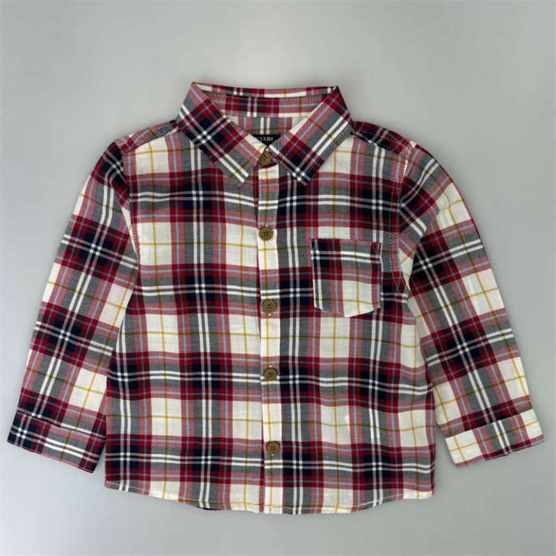 Plaid Long-sleeved Shirt for Kids