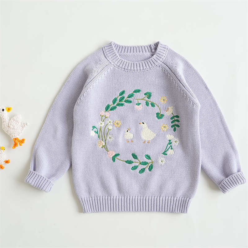 Sweater Embroidered Ins Kid Pullover