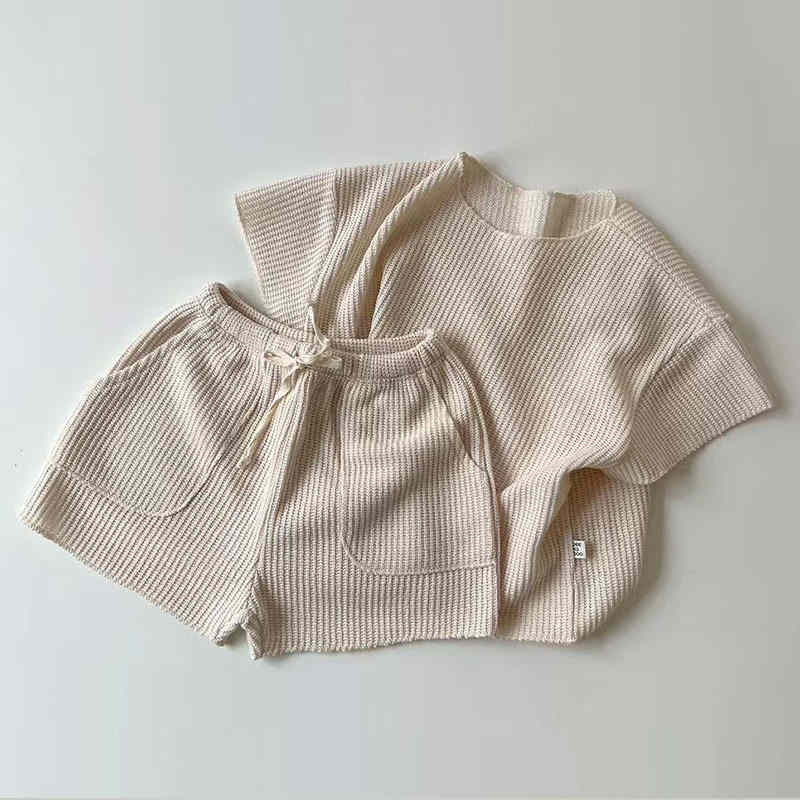 Infant and Toddler Short-sleeved Two-piece Suit