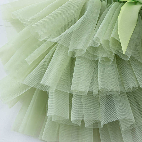 Green Girls Short Cake Skirt