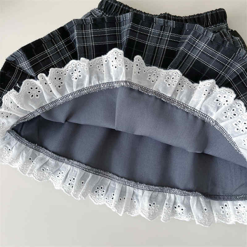 Girls Plaid Pleated Skirt