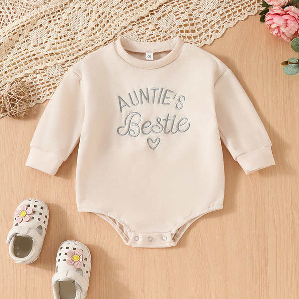 Solid Color Long Sleeve Crawling Suit