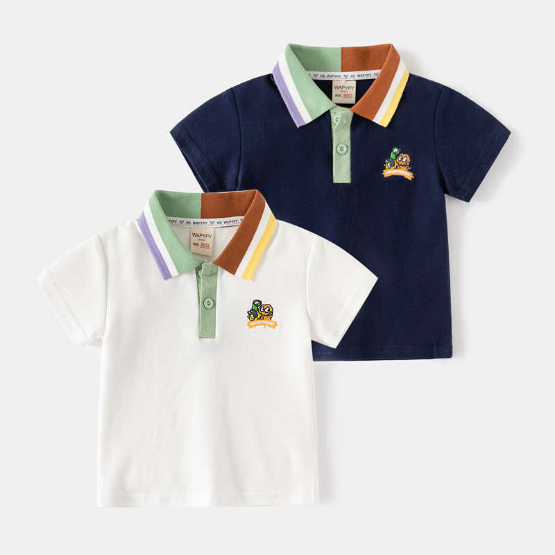 Lapel Short Sleeve for Boys