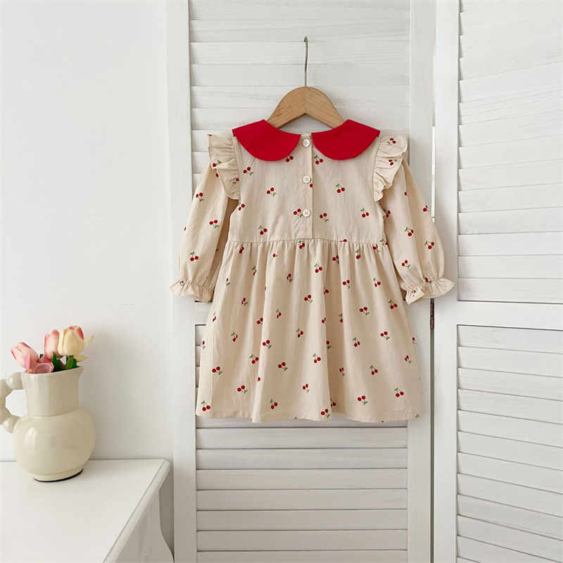 Girls Red Cherry Dress